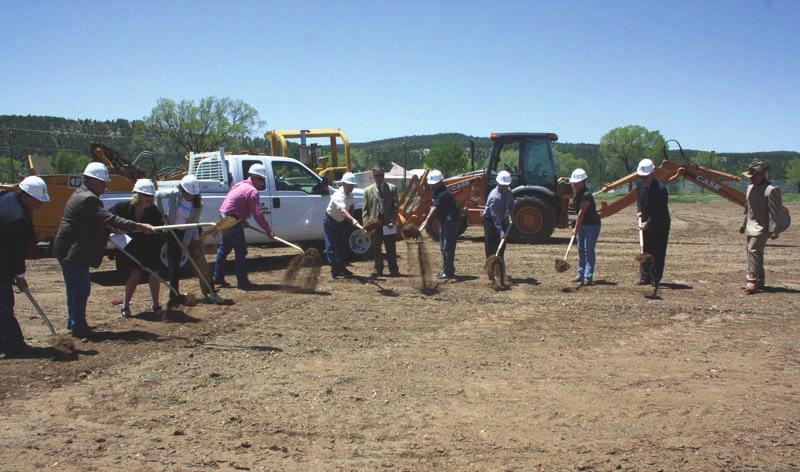 part in Luna Community College s groundbreaking ceremony for its Media Education Center on Wednesday. The $7.