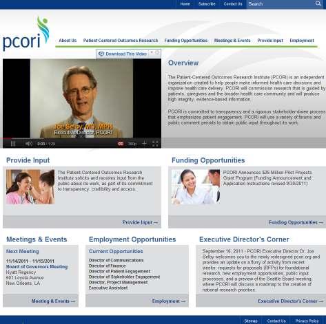 Connect with PCORI Website: pcori.org Email: info@pcori.