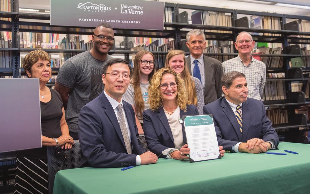 VIPs from CHC and University of La Verne celebrated their new partnership at a signing