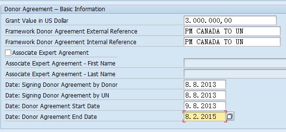 Create Simple Grant Confirm Business Partner Create Sponsored Program Create Grant Link Internal Order/WBSE Link WBSE Link Passthrough Grants In the Donor Agreement Basic Information section,