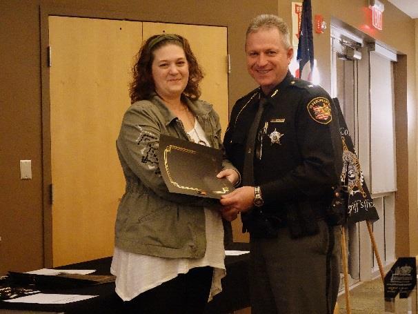 2016 Communications Officer of the Year Stephanie Wilhelm (pictured above with Sheriff Patton) 2016 Special