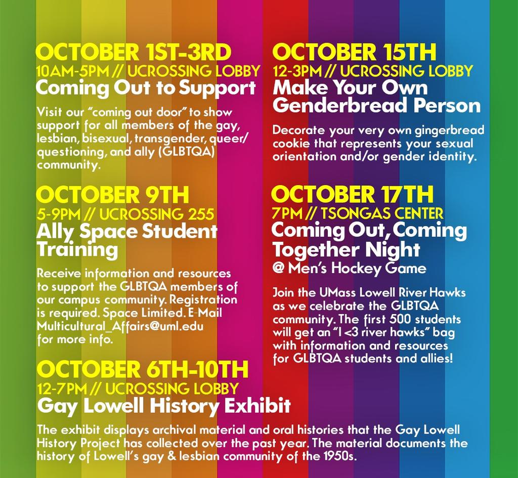 Supporting LGBTQ Students on Campus Learn about Ally Space and Other Resources UMass Lowell strives to make the environment on campus an inclusive and welcoming place for students of all different