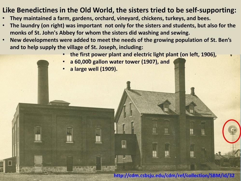 Power Plant/Laundry/Windmill, St. Benedict's Convent, St.