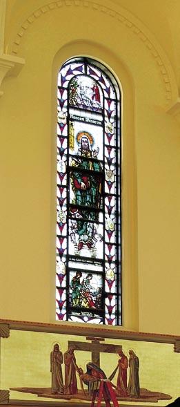 The Projects PHOTO BY BOB MEAD, PHOTO PROS, INC. An intricate chapel window at the Madonna Della Strada Chapel.
