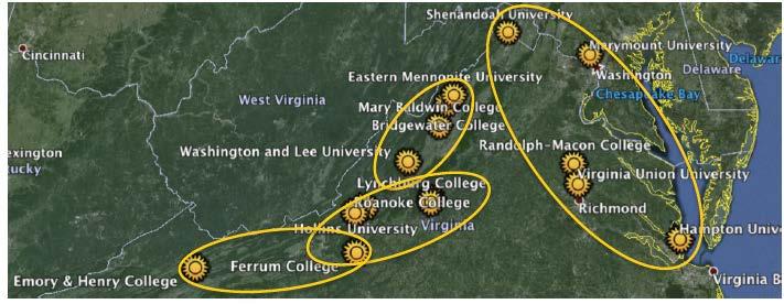 CICV s Group Purchasing Approach The Council of Independent Colleges in Virginia (CICV) partnered with 15 colleges in Virginia for group purchasing of solar systems, in order to reduce procurement