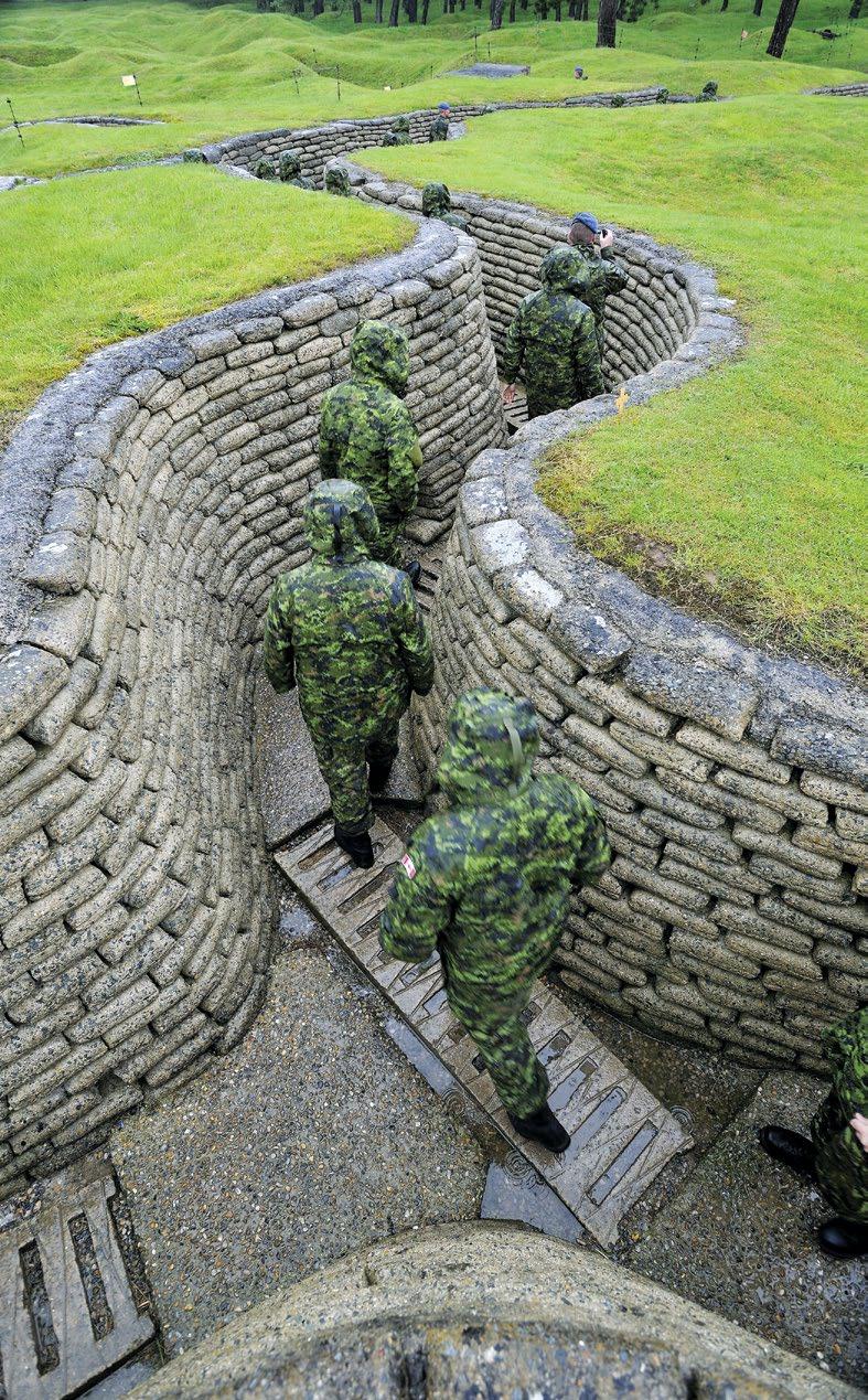 DND photo by Master Corporal Shilo Adamson A portion of the Canadian trenches at Vimy Ridge.