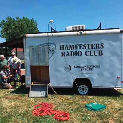 Hamfesters (W9AA) communications trailer We are collaborating with the local Hamfesters Amateur Radio Club from Crestwood, IL (W9AA).