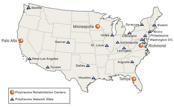 Figure 2. VA Polytrauma System of Care Location of Polytrauma Rehabilitation Centers and Polytrauma Network Sites Source: U.S. Department of Veterans Affairs.