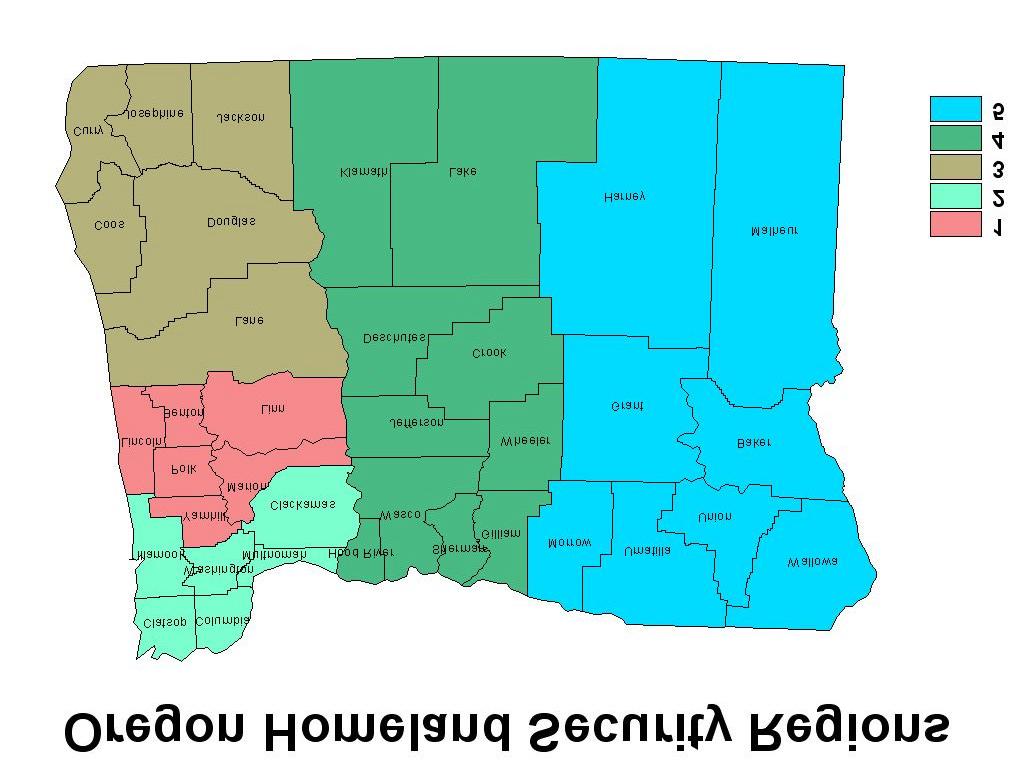 The five regions are as follows: REGION 1 Central Willamette Valley Benton, Lincoln, Linn, Marion, Polk, and Yamhill REGION 2 Northwestern Oregon and Urban Area Columbia, Clackamas, Clatsop,