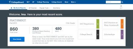 How Do I Access My Online PSAT/NMSQT Scores and Reports? (cont.) 1. Log in to your account. 2.