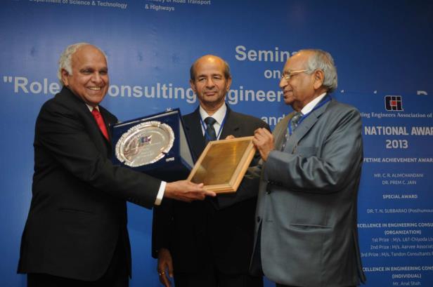 Lifetime Achievement Award presented to Dr. Prem C. Jain Lifetime Achievement Award presented to Mr. C. R.