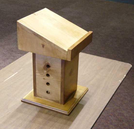 Lectern Presented to Camp 15 During February meeting, Camp 15 webmaster and craftsman, Dave W. Demmy, Jr.