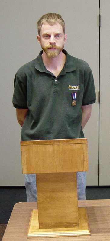 Station: PORTABLE, HEIGHT-ADJUSTABLE LECTERN BROTHER DAVE, THE CRAFTSMAN With one of his many works of