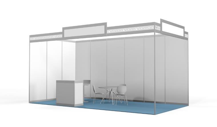 Guiding image BE AN EXHIBITOR Information point: Only for entrepreneurs and start ups, 4 sqm Back wall, monocolor carpeting, lighting. 1 Networking Agenda for the use of the networking tool.