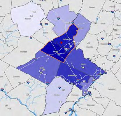 PY 2017-2019 WIOA Multi-Year Regional Plan Residents commuting in and out of the Lehigh Valley for work Source: U.S. Census Bureau. 2016. LODES Data. Longitudinal-Employer Household Dynamics Program.