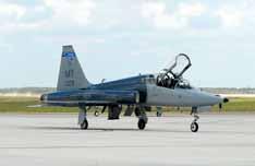 T-38A/C and AT-38B Talon Primary function: Advanced jet pilot training. Speed: 812 mph. Dimensions: Wingspan 25 ft.