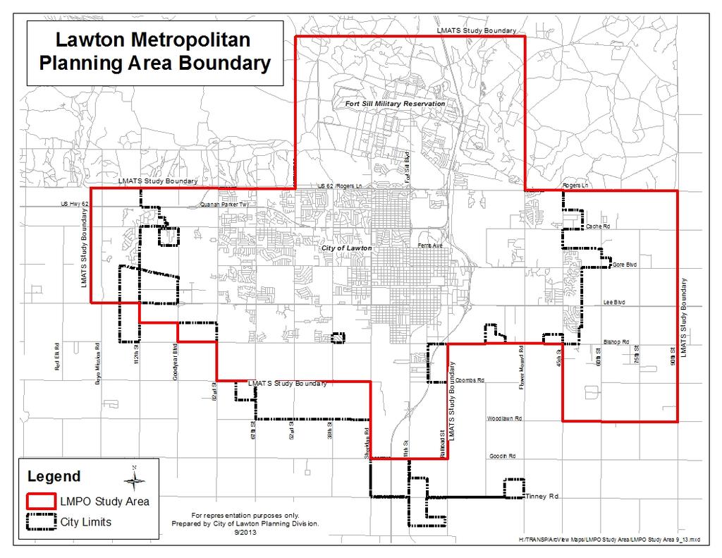 Map 1: Lawton Metropolitan Area