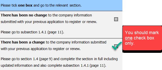 3 Registered provider Application to Renew If you are applying-to-renew registration you have the option to inform us if there has been no change to the registered provider information previously