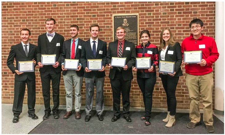 Undergraduates Honored at February Dinner Meeting The following students were honored at the February CSW Dinner Meeting: Last Name FirstName School Augustine Kyle F.