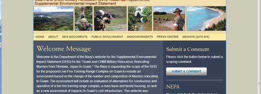 March 2013 Comments Joint Guam Program Office Forward P.O. PO Box 153246 Santa Rita, Guam 96915 http://guambuildupeis.