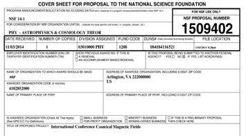 Single Copy Documents Some proposal documents are for NSF Use Only and are not provided to reviewers - Demographic information