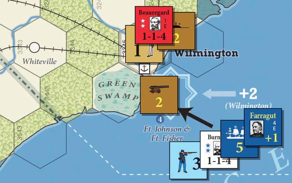 Neither a Naval Battle nor Running the Guns occurs if the Naval Units and the enemy NSPs are in the same hex, but on different hexsides. (21.6.