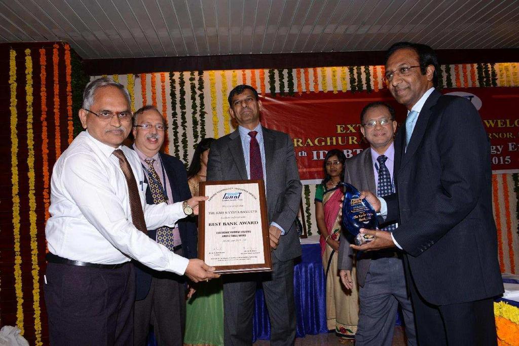 Accolades and Awards galore for KVB Various institutions have conferred awards on The Karur Vysya Bank Ltd., recently.