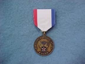 r. Air Force Association (AFA) Award: This AFA-sponsored award consists of a medal and ribbon and is presented to each unit to the outstanding second-year (in a 3-year program) or third-year cadet