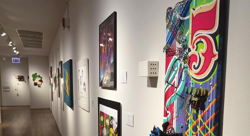 Laura A. Sprague Art Gallery Exhibitions The Laura A. Sprague Art Gallery is located on the first floor of Spicer-Brown Hall (J-Building). Gallery hours are 8 a.m. to 8 p.m. Monday through Friday.