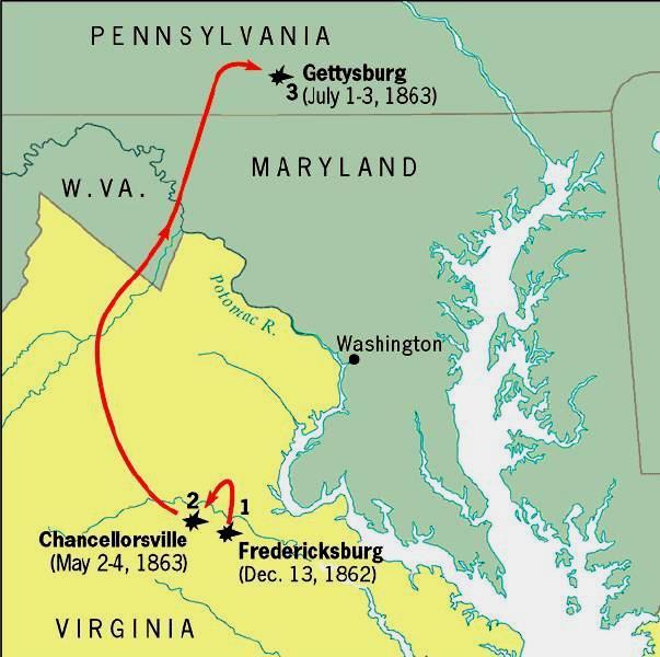 Gettysburg - Prelude Chancellorsville Confederates defeat Union forces under Hooker in Tennessee in 1863 Key commander Stonewall Jackson hit by friendly fire and