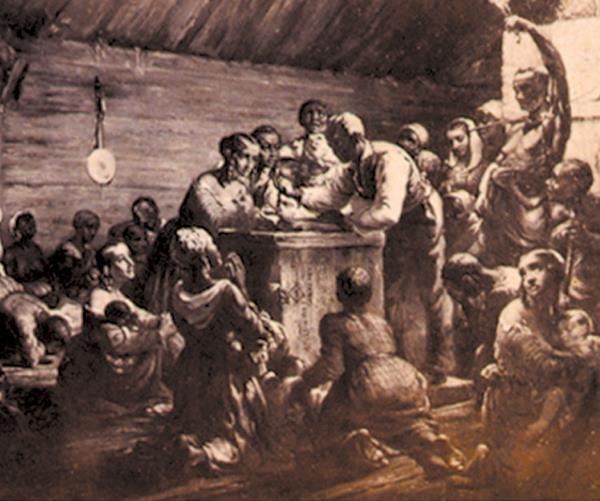 In this illustration, slaves wait for the Emancipation Proclamation. While the proclamation had little immediate effect, it meant the Union was now fighting to end slavery.
