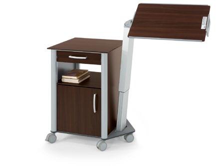 2 Bedside cabinets and overbed tables for hospitals and healthcare