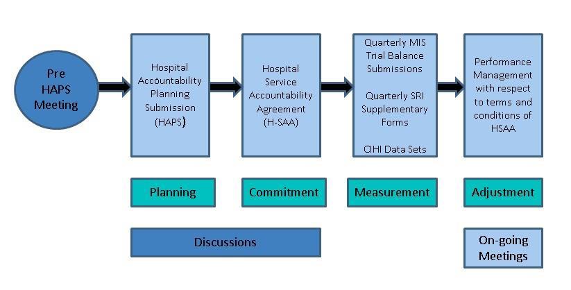 1.1 Process for the Development of the HAPS The process from development of HAPS through to performance monitoring activities during the period of the H-SAA is depicted in the figure below.