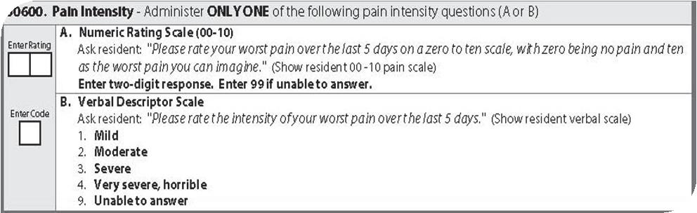 Ensure care plan addresses pain and includes non-drug interventions.