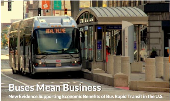 Frequent service BRT and Economic Development BRT corridors increased their share of new office space by a third and