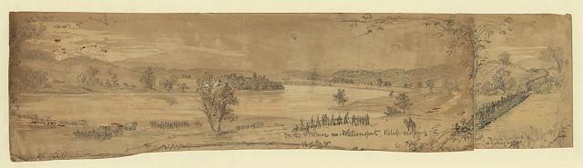 July 13, 1863: Army of Northern Virginia Lee s critical day during the withdrawal to Virginia (continued): Artillery and most other rolling stock was to cross on the pontoon bridge at Falling Waters.