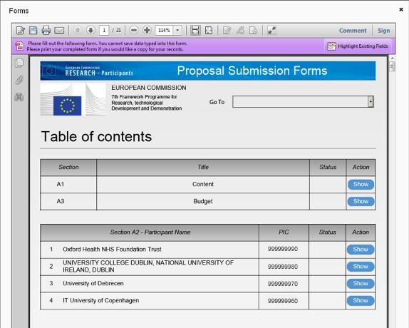 Step 5: Edit Proposal Part A Administrative forms: Coordinators have the right to edit