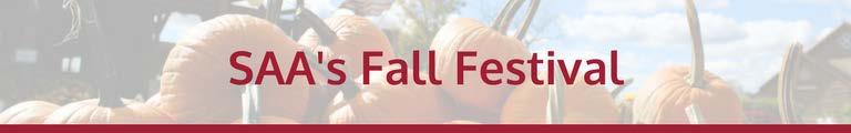 Join the Student Alumni Association for our annual Fall Festival. A classic autumn event, this year s festival will feature food trucks and fun traditional fall activities!