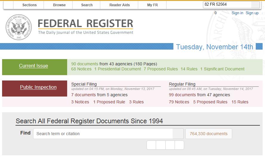 Accessing the Federal Register