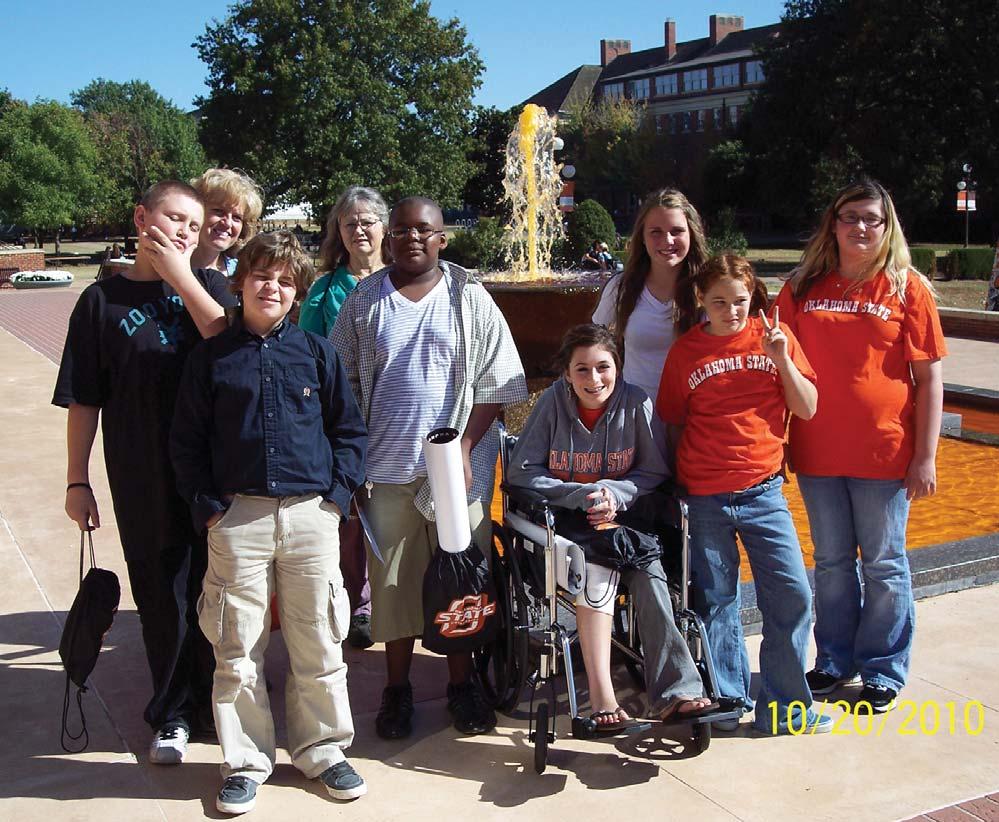 Photo Special to The Bruin Students, mentors and parents from the Lowe Family Young Scholars Program toured the Oklahoma State University campus in Stillwater last month to learn more about the