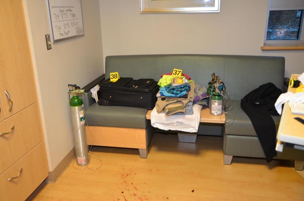 Photograph from inside the decedent's hospital room
