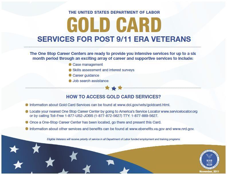 DOL Gold Card Appendix H Service