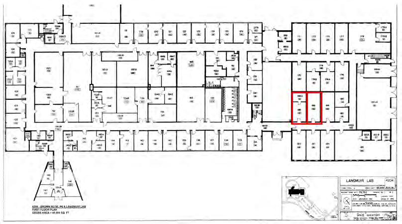 4. Rooms 186, 188, Langmuir Labs, 95 Brown Road, Lansing NY 612 s/f, 1 st floor total