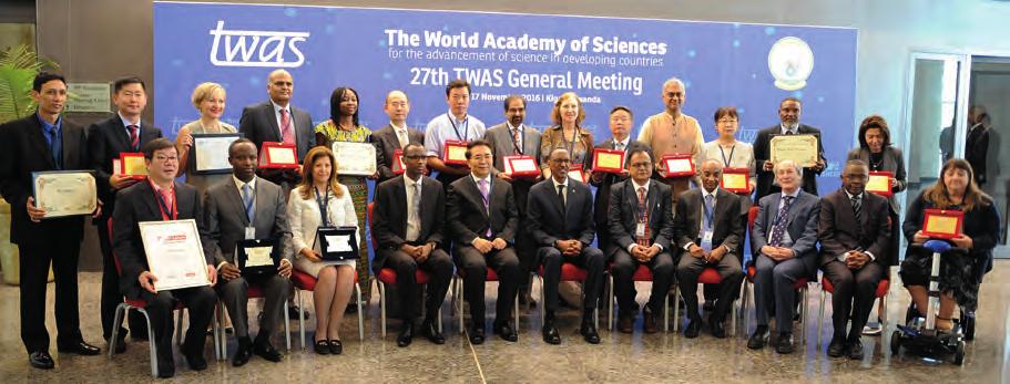 TWAS ANNUAL REPORT 2016 HONOURING SCIENTIFIC EXCELLENCE TWAS recognizes that prizes and awards provide an incentive for scientists to do their best work, while bringing global recognition to
