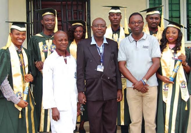 PROGRESS THROUGH RESEARCH The Nigerian research team of TWAS grant recipient Emmanuel Unuabonah included numerous masters students and a PhD student.