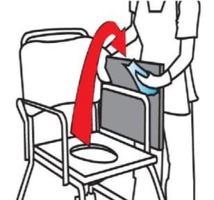 Starting from the top, clean the back rest and arms (remember to clean under the arms). 6.