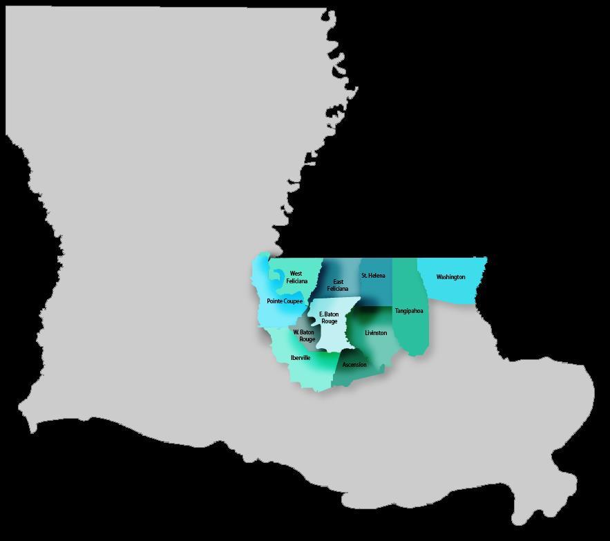 Capital Region Planning Commission CRPC is comprised of 11 parishes and 44 municipalities.