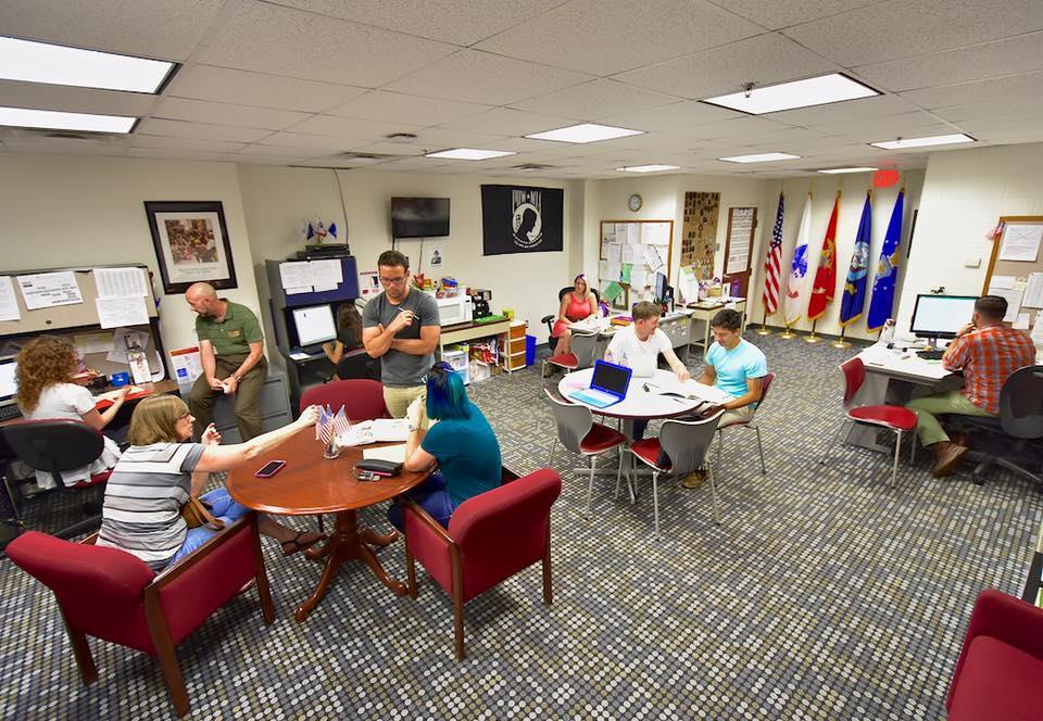 THE NEXT TIME YOU ARE ON THE FREDERICKSBURG CAMPUS, STOP BY THE VETERAN AFFAIRS CENTER FOR SOME SNACKS, COFFEE AND CONVERSATION. YOUR FUTURE.