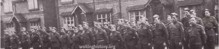 The men (and boys) of the Old Woking Home Guard Within a couple of days 400 men had enrolled in Woking and over the next few weeks meetings continued to be