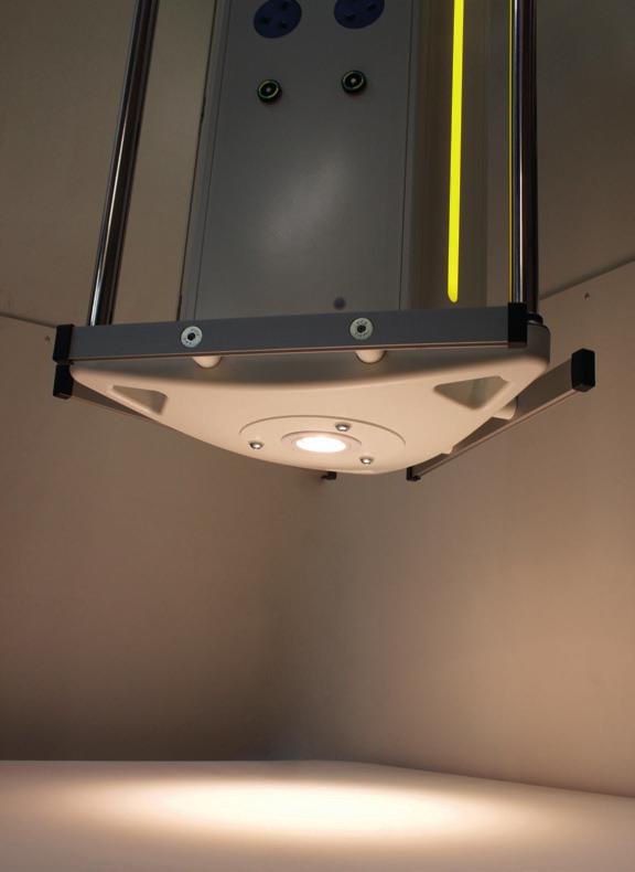 Cable Management Ambient Lighting Down Lighting Improving Workflow Starkstrom s Clinical Pendants help organise the space around a hospital bed and operating table to improve workflow, performance